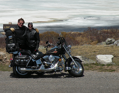 Chan and Pam Libbey pursuing another favorite activity - scenic motorcycle rides!